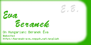 eva beranek business card