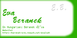 eva beranek business card